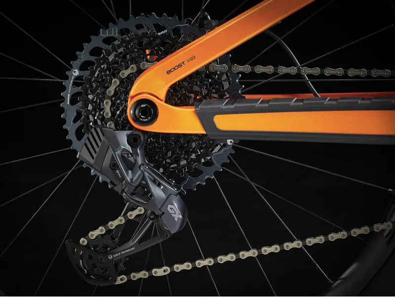 Trek Fuel EX 9.8 GX Mountain Bikes in Lithium Grey/Orange X-Small-9